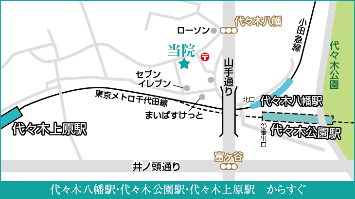 代々木八幡駅周辺地図